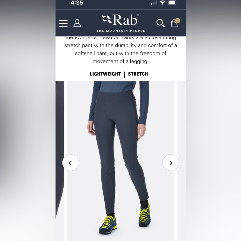 Rab Women's Elevation Track Pants — Dark Navy
